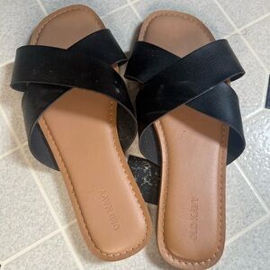 Old Navy Women's Black Slide Sandals